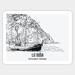 La Niña - Christopher Columbus Sticker